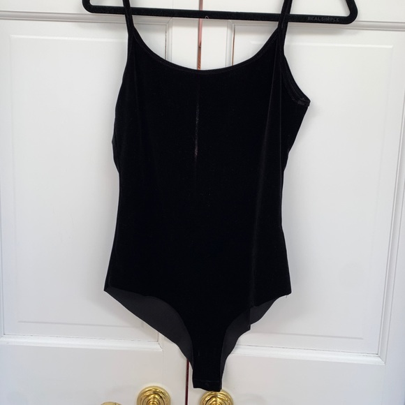 Zara Black Velvet Open Backed Bodysuit - Picture 4 of 9